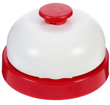 Zerodeko Cloche de Réception Compacte Rouge Fonction Haut-Parleur, Sonnette de Service pour Bureau, Restaurant et Réception Hôtel