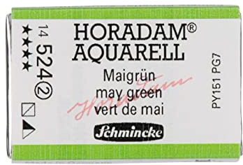 Schmincke - HORADAM® AQUARELL - Finest Artists' Watercolour Paints, 524 May Green, 14 524 043, 1/1 pan