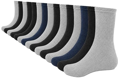 Sock Stack 15 Pairs of Mens Sports Socks Cotton Rich Cushion Sole Athletic Gym Running, Size 7-11 (Coloured Assorted)