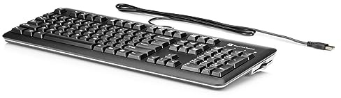 HP USB SmartCard CCID Keyboard - Teclado (Jack Black; Silver, 1,8m, 460,3 x 164,3 x 31,9 mm, 900g, Teclado básico USB con Tarjeta Inteligente, 1 Pieza(s))