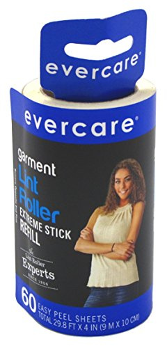 Evercare Lint Roller Refill Picks Up Lint, Dust, Dandruff 60 Layers (2 Pack) by Evercare