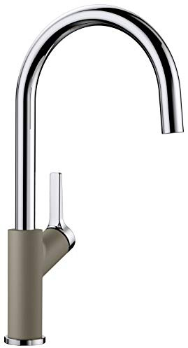 Blanco Carena, Küchenarmatur - Einhebelmischer, Hochdruck-Wasserhahn für die Küche, tartufo / chrom, 1 Stück, 520978