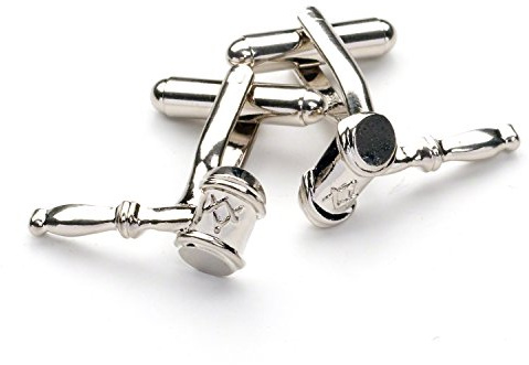 The Masonic Collection - Boutons de manchette carrés et boussole en argent pour homme – Excellents détails – Livré dans une pochette en velours / boîte à boutons de manchette – Cadeaux franc-maçon de