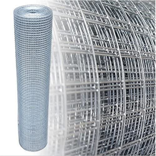 Garmix Rotolo di rete zincata per protezione uccelli/voliera/gabbia fori 6x6mm Diametro filo (100cm x 10m)