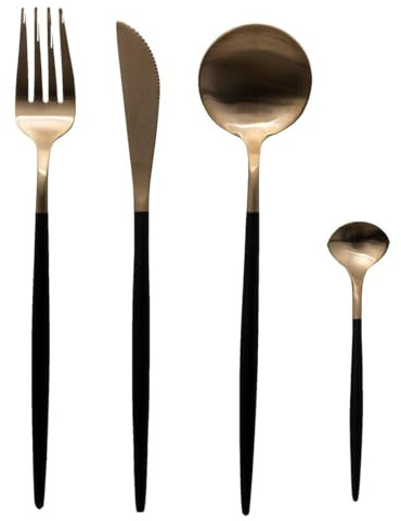 Secret de Gourmet - Menagerie 24-teilig ida edelstahl schwarz und gold