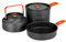 Odoland Camping Cookware Mess Kit, Portable Outdoor Cooking Pot Frypan with Kettle, Mesh Bag for Backpacking, Picnic 1.9L