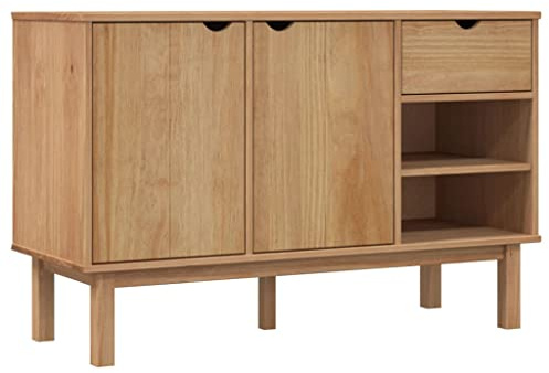 vidaXL Sideboard Schrank Anrichte Beistellschrank Kommode Mehrzweckschrank Standschrank Wohnzimmerschrank 114x43x73,5cm Massivholz Kiefer