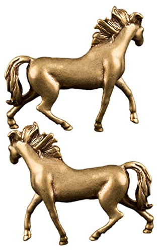 OUNONA Kupferpferdefigur Gold, Retro, für Büro und Zuhause