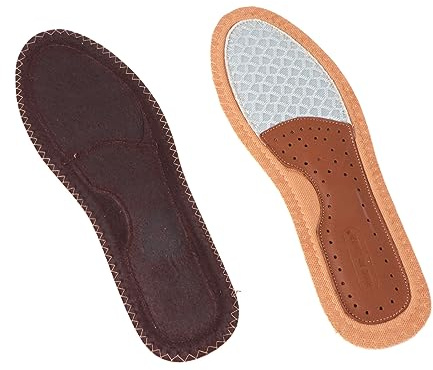 FRCOLOR 1paar Einlegesohlen Aus Cowhide Atmungsaktive Und Bequeme Schuheinlagen Mit Rutschfester Oberfläche Gegen Fußgeruch Für Schweißfüße Geeignet