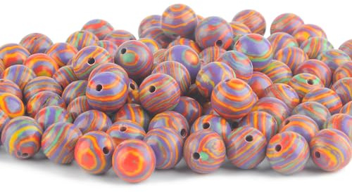 Natural Stone Beads 100pcs 6mm Colored Malachite Round Genuine Real Stone Beading Loose Gemstone Hole Size 1mm DIY Charm Smooth Beads for Bracelet Necklace Earrings Jewelry Making