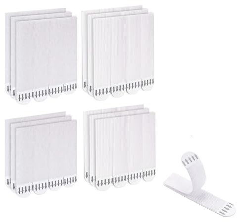 Rimovibili Strisce Di Ricambio, 24pc Strisce Appendiquadri Bianche, Pad Biadesivo Striscia di Montaggio, Strisce Appendiquadri Adesive, Per Quadri Cornici E Poster,Decorazioni Natalizie, Senza Chiodi