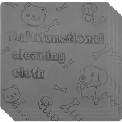 Paquete de 4 paños de limpieza húmedos, reutilizables, sin rayas, suaves, gruesos, húmedos, absorbentes de agua, trapo de limpieza de cocina, toallas de limpieza para ventanas, azulejos, persianas, 23