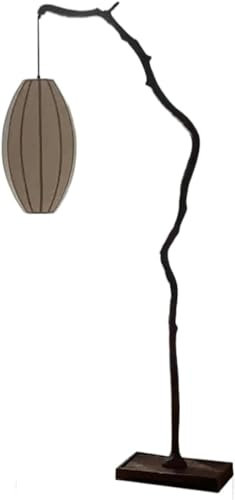 BOGAZY Lampadaire Lampe sur Pied Lampadaire De Style Chinois Lampe sur Pied Lampes Hautes en Résine Métallique Vintage avec Abat-Jour en Lin Lampe À Poteau Haut Lampadaire sur Pied Salon
