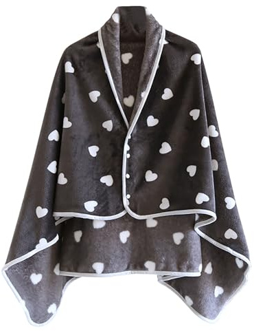 Women Multiway Plaid Poncho Shawl Wrap Fleece Wearable Blanket Ultra Soft Sherpa Flannel Cape Checkered Fluffy Fleece Pajama Winter Warm Sleepwear Thickened Plush Home Wear