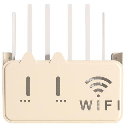 Wifi Router Storage Box - Wall Mounted Router Rack, Space Saving Cable Box Shelf | Punch- Adjustable Router Holder, Set-Top Box, Multifunctional Decorative Router Stand for Remote Control