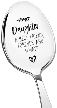 Daughter Birthday Gifts Spoon for Women Girls Daughter Gifts from Mum Dad Daughter Graduation Gifts for Daughter Daughters Stepdaughter Gifts for Step Daughter Coffee Tea Spoon Gift for Daughter
