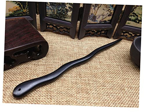 Ipetboom 2pcs Natural Ebony Wood Hairpin Retro Decorative Hair Chopsticks for Women Vintage Chignon Hair Stick Accessory