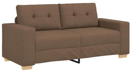 vidaXL Divano Divanetto Marrone 140 cm in Tessuto, divanetto, Divano, Divano, Divano a 2 posti, Divano, Divano a incandalco, Divano Imbottito