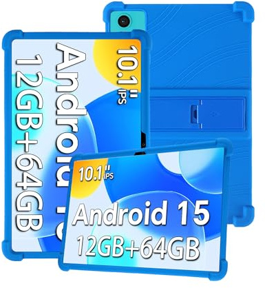 Silicone Tablet Case for Freeski UKA10L 10.1 inch Android 16 Tablet with Full Coverage, Shockproof, Anti-scratch, Adjustable Stand, and Soft Silicone Cover,Blue