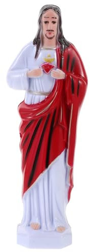 Holibanna Adorno De Jesús Rojo Figura De Jesús para Iglesia Decoración Religiosa Cristiana para Interiores De Coche Adorno De Escritorio para Mesa