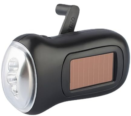 Lampe de poche à manivelle – Lumière à manivelle résistante intempéries pour la randonnée | Torche de camping portable | Lanterne de camping | Lampe de poche à manivelle étanche pour la randonnée