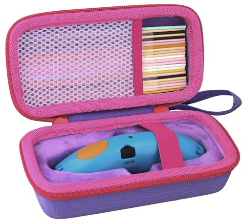 co2CREA Leere Hartreisetasche für 3Doodler Start+ Essentials 3D-Stift-Set | Tragbare Hartschale mit Aufbewahrung für Filament-Nachfüllpackungen und USB-Ladegerät