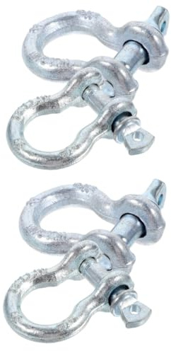 Gadpiparty 2 Series Grilletes De Anillo D De Alta Resistencia Con Tornillo Para Remolque Y Carga Fabricados Metal Galvanizado Perfectos Para Camiones Y De 2 Piezas*2
