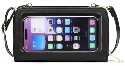 GOIACII Handy Umhängetasche Damen Leder Touchscreen Handytasche zum Umhängen Crossbody Geldbörse