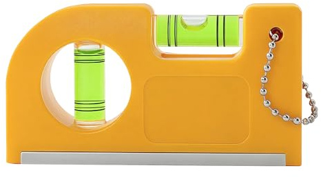 Mini Niveau à Bulle Magnétique de Poche, Niveau Aimanté Compact avec 2 Fioles Haute Précision Horizontale/Verticale, Petit Niveaux à Bulle Portable avec Base Magnétique Puissante