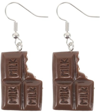 BESPORTBLE Boucles Oreilles Résine Pendantes Créatives Pour Femme Bijoux Fantaisie Chocolat Cadeau Original