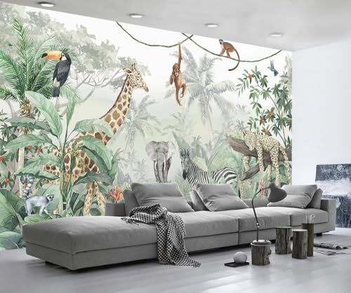 Papel Pintado Selva Tropical Fotomurales Decorativos Pared 3D Papel Tapiz Paredes Murales Wallpaper -MW254621-380cmx260cm