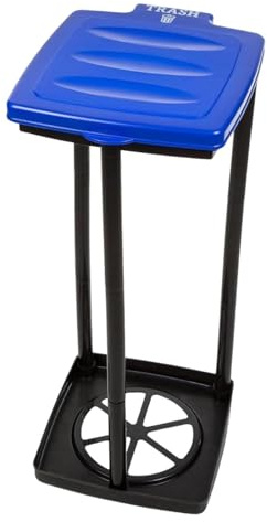 Baoblaze Support de sac poubelle d'extérieur, décoration tendance, organisateur de sac poubelle, support pour fête dans la cour, pique-nique en intérieur, Bleu
