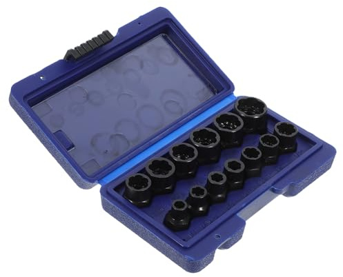 AUTSUPPL Extracteur Écrous et Boulons Acier Chrome-molybdene Kit pour Dévissage Antivol Roue Spiralé Antidérapant Robuste et Facile à Utiliser