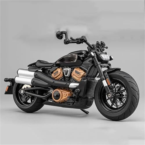 HFMXZHI Modèle réduit de Moto Moto Miniature Moulée sous Pression De Course 1/12 pour Harley pour Davidson pour Sportster S, Modèle en Alliage(Nero)