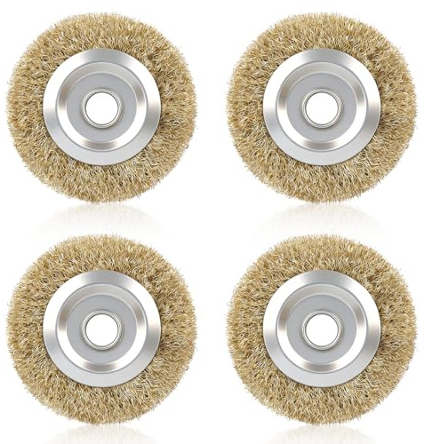 4 PCS RAC814 Wire Wheel Brush for Ryobi Patio, Wire Brush with Arbor Hole