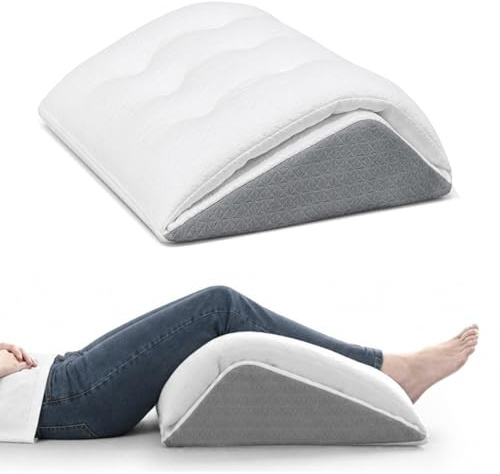 Venenkissen Beinkissen Keilkissen Bett, Ergonomisches Kniekissen Knierolle Lagerungskissen für Knie und Beine zum Schlafen, Beinhochlagerungskissen Beinauflage Rücken- und Seitenschläfer Memory Schaum