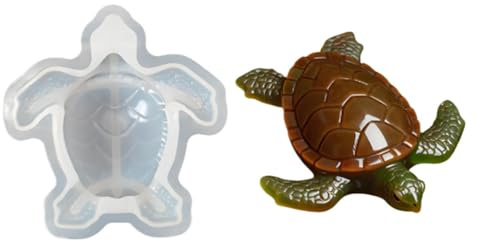 Molde de Tortuga de Resina Molde de Silicona para Vela 3D