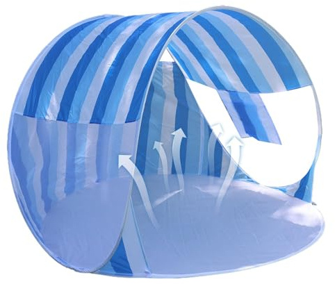 Tente de Plage Parasol de Plage 2-3 Personnes Pliable Protection UV