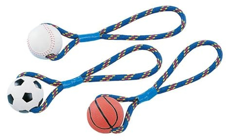 Nobby Ball aus Gummi mit Seil