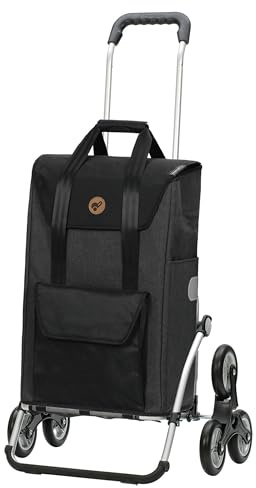 Andersen Einkaufstrolley Royal Treppensteiger und Einkaufstasche Senta schwarz 49 Liter
