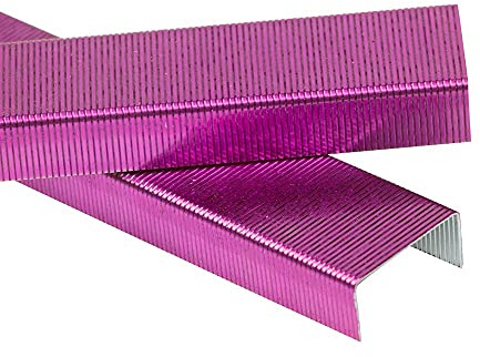 JAM PAPER Standard Size Colorful Staples - Fuchsia Pink - 5000/box