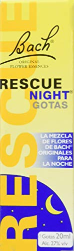 Bach - Rescue Night Gotas, Complemento Alimenticio con Flores, 20 ml | Remedio Natural, Ayuda para la Gestión de Emociones, Uso Nocturno, Formato Gotas, Fácil de Tomar, Adultos
