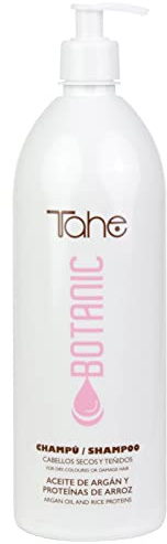 Tahe Botanic Champú Protector de Color para Cabellos Teñidos Y Secos con Aceite de Argán y Proteínas de Arroz, 1000 ml