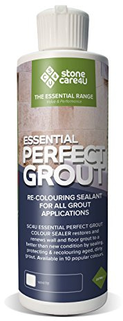 StoneCare4U Essential Perfect Grout, White, 237ml. Restore & Renew Old Kitchen, Bath, Wall & Floor Grout. Superior Alternative to Grout Pen or Paint. Long-Term Sealing Protection - Stonecare4u
