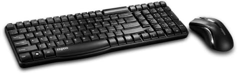 RAPOO RP X1800S UI-B Wireless Multimedia-Tastatur + Maus X1800S - Schwarz (QWERTY US Layout)
