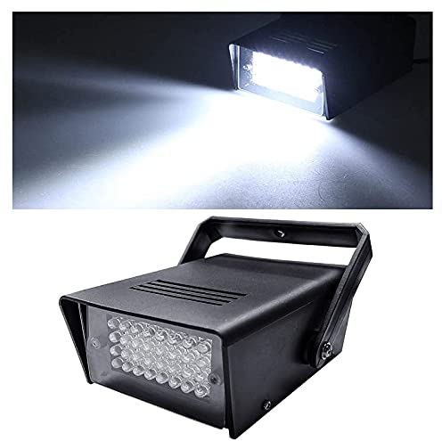 Luci Stroboscopiche Discoteca,32 LED Strobo Discoteca Mini Strobe Lampada Luci Lampeggianti Led Bianche Super Luminose, per Bar, Matrimoni, Feste