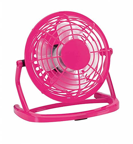 Begoon Ventilatore da ufficio, 14 cm, mini ventilatore USB, silenzioso, (Rosa)