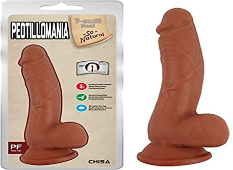 Dildo a doppia densità Peotillomania da 7,5 cm, con base a ventosa, imbracatura compatibile da Chisa Novelties