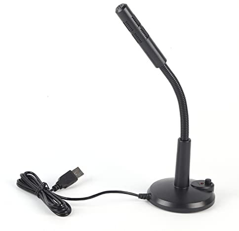 Tiiyee Microphone USB, Micro USB omnidirectionnel pour Ordinateur PC Micro à condensateur col de Cygne Micro de Bureau pour Ordinateur Portable pour Jeux de conférence Chat podcasting vidéo