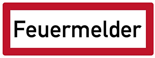 Aufkleber Hinweis „Feuermelder“ Brandschutz Schild Folie selbstklebend ähnl. DIN 4066 | 297x105mm Made in Germany